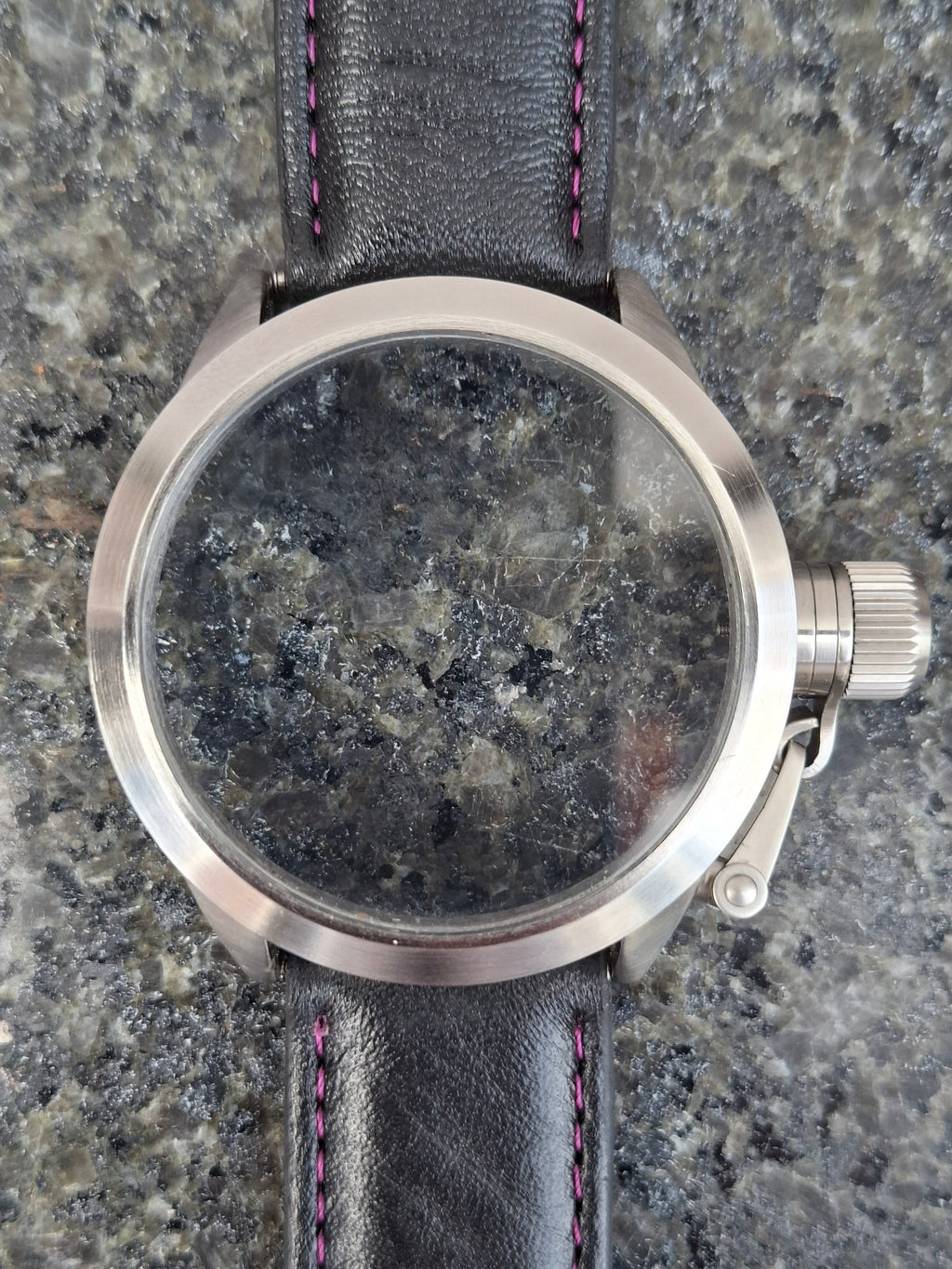 Peter Werth Stainless Steel Watch 44mm Case & Genuine Leather 22mm Strap – Spares / Project