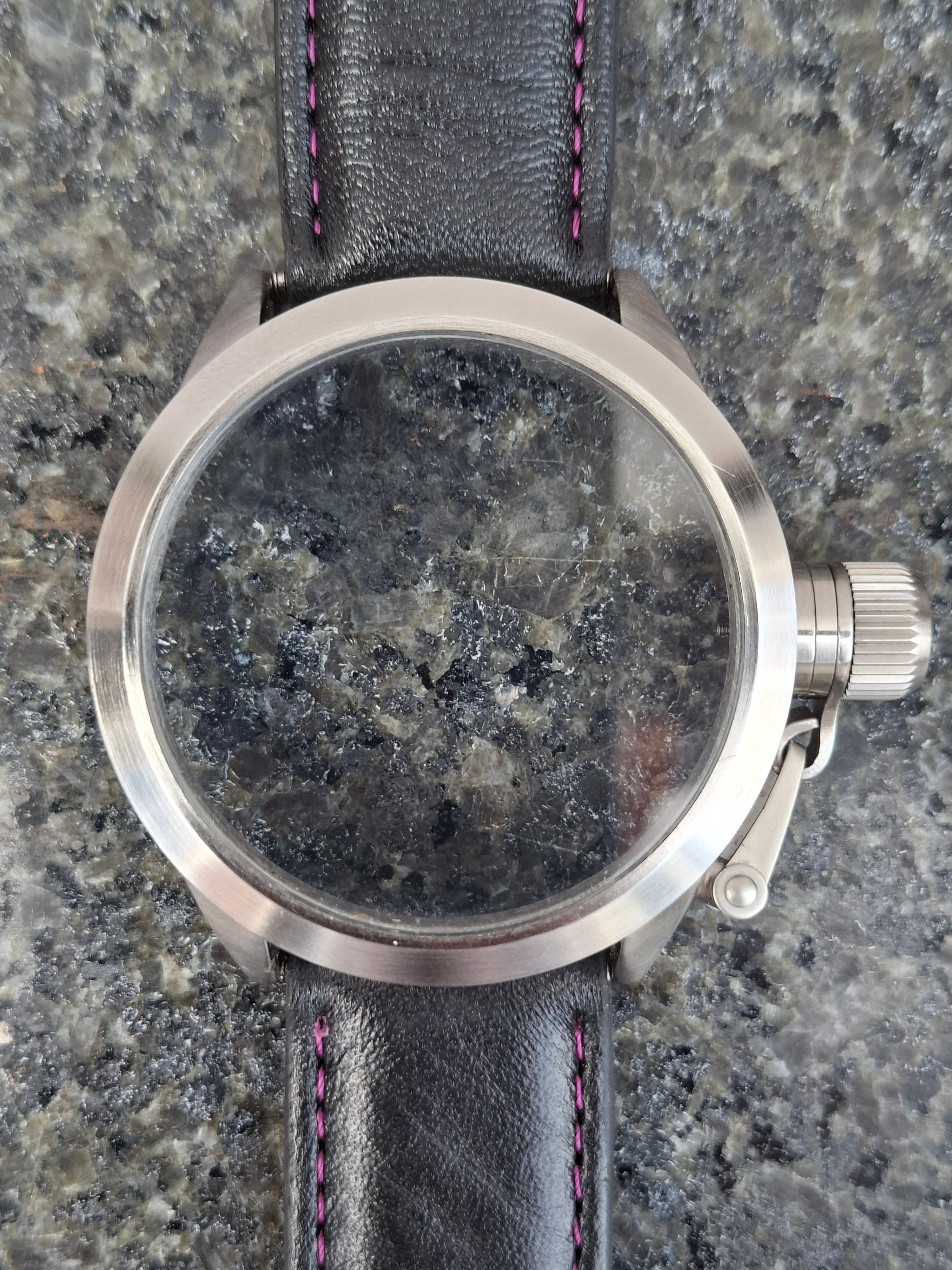 Peter Werth Stainless Steel Watch 44mm Case & Genuine Leather 22mm Strap – Spares / Project