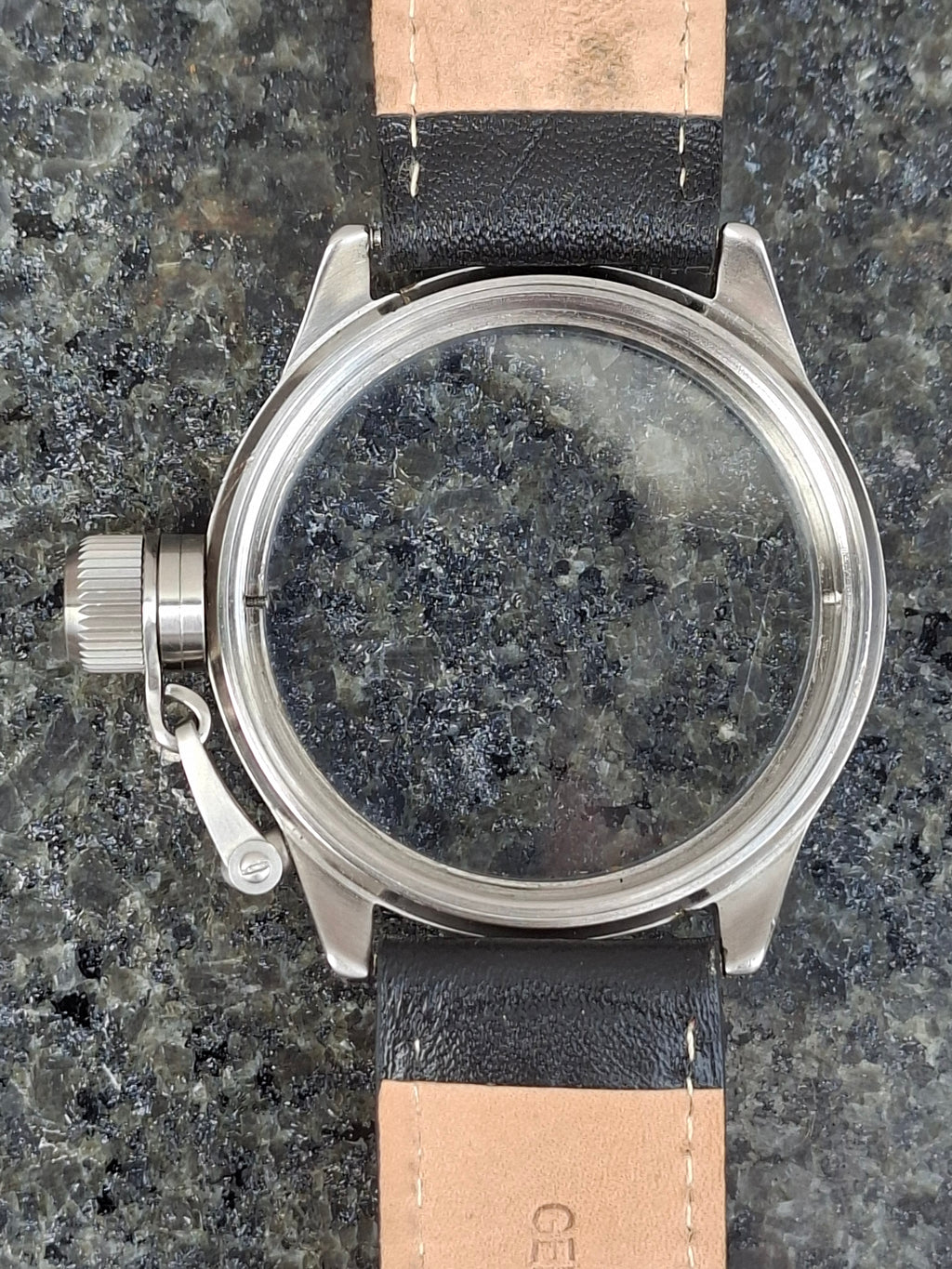 Peter Werth Stainless Steel Watch 44mm Case & Genuine Leather 22mm Strap – Spares / Project
