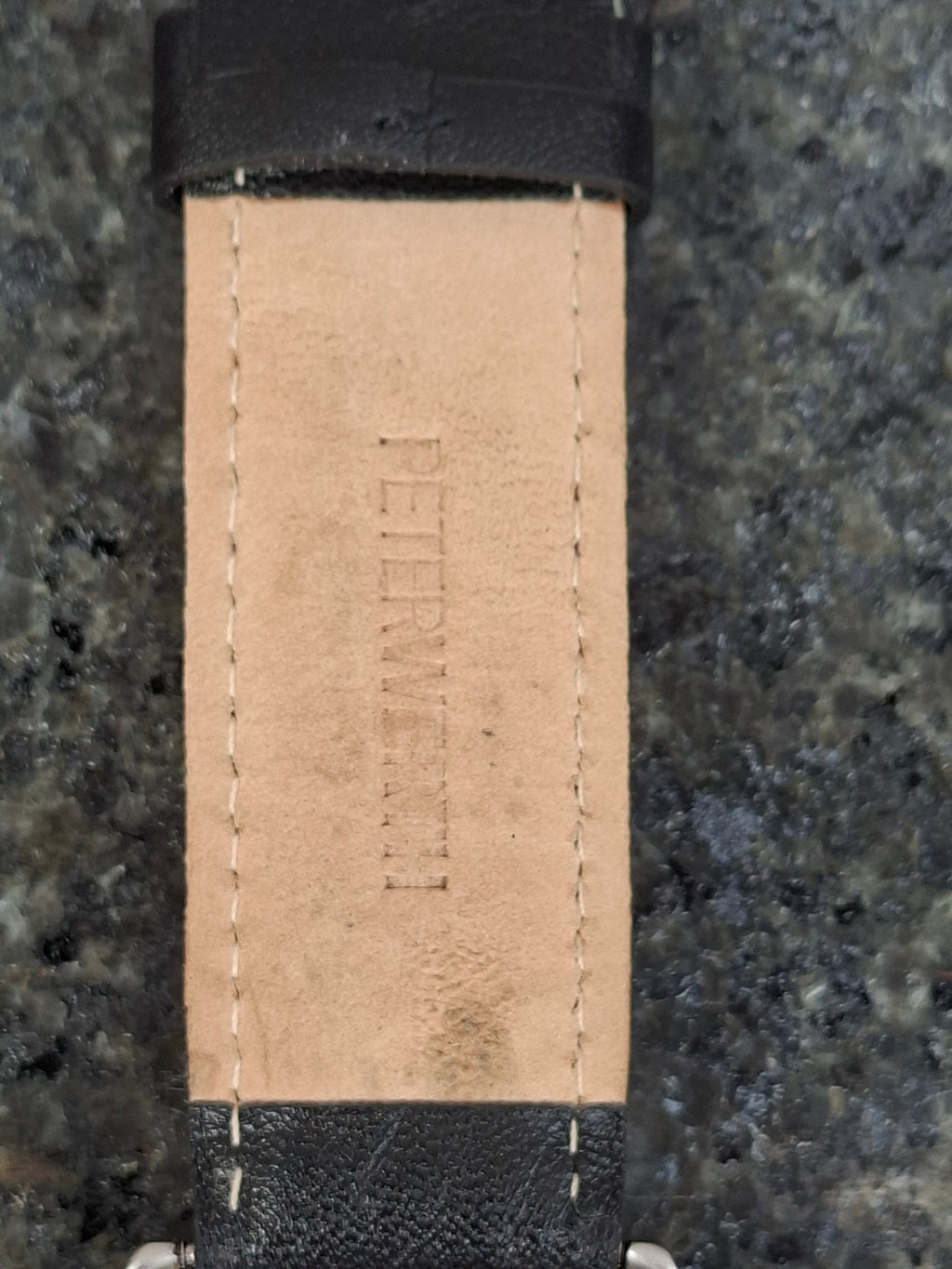 Peter Werth Stainless Steel Watch 44mm Case & Genuine Leather 22mm Strap – Spares / Project