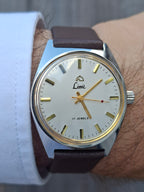 Vintage 1970s Limit 17 Jewel Mechanical Hand Wind Men's Watch 35mm Stainless Steel