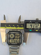 Casio AE-1200WH World Time Digital Watch 3299 Stainless Steel Bracelet 100M