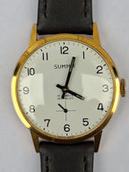 Vintage 1960s Summit Swiss Watch 17 Jewels Incabloc Manual Wind 33mm Sub Seconds