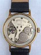 Vintage Sekonda USSR 17 J 2614.2H Manual Wind Date Watch Gold Tone 35mm