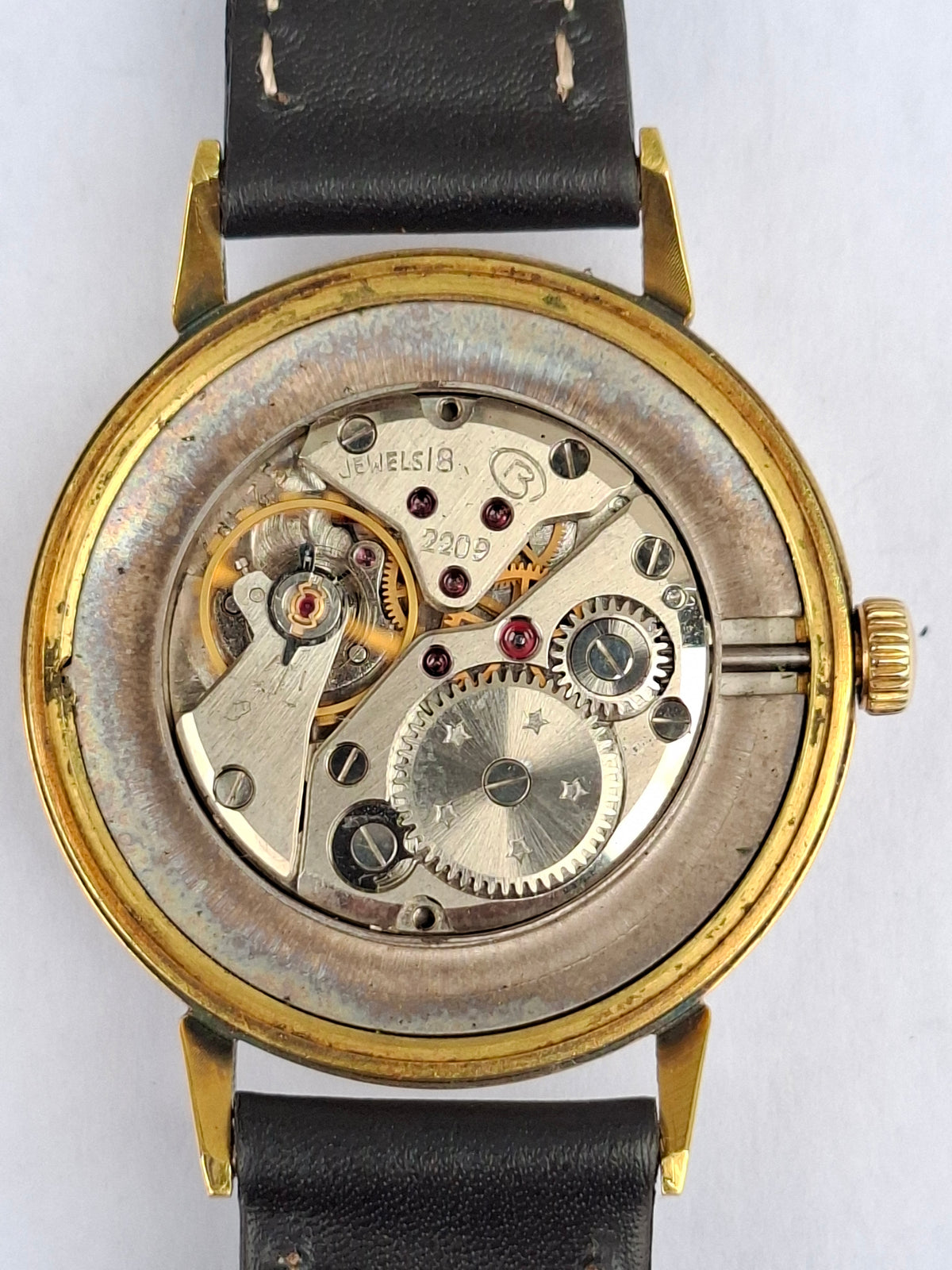 Vintage c.1970 Sekonda De Luxe 18 Jewels Vostok 2209 USSR Manual Wind 34mm