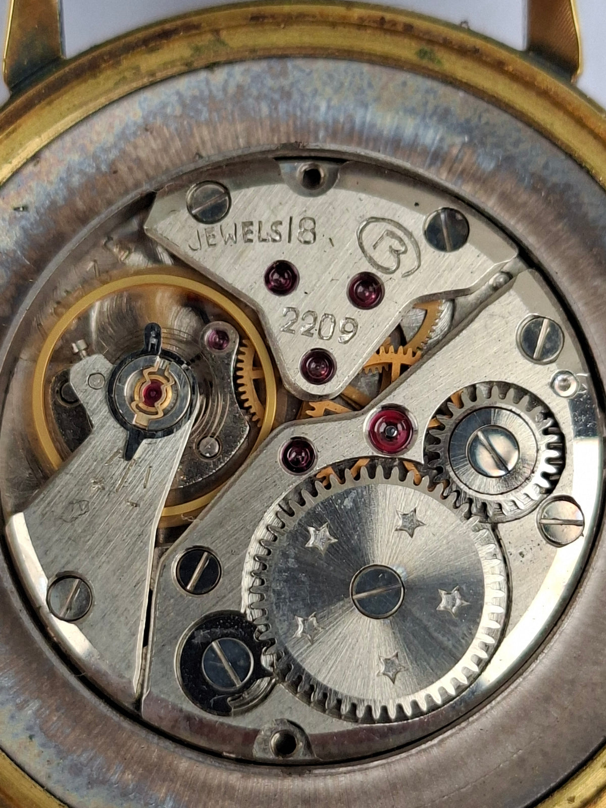 Vintage c.1970 Sekonda De Luxe 18 Jewels Vostok 2209 USSR Manual Wind 34mm
