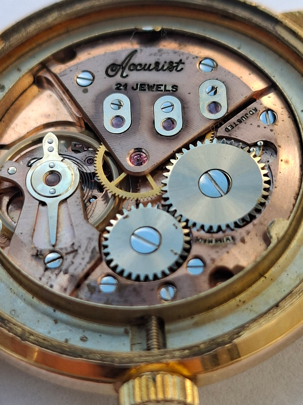 Vintage 1950s Accurist 21 Jewels Swiss Watch 10 Micron Gold Filled ETA 2390
