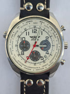 Aviator AVW5839G4 Seiko Chronograph Men's Quartz Watch 44mm New Renata Battery