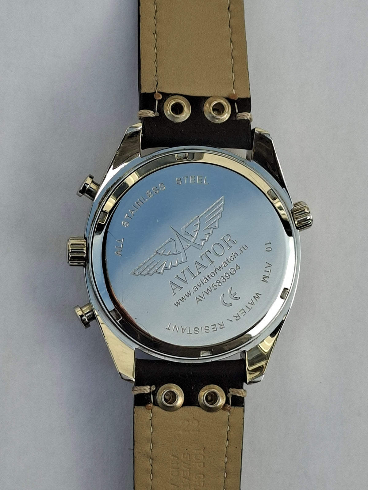 Aviator AVW5839G4 Seiko Chronograph Men's Quartz Watch 44mm New Renata Battery