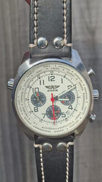 Aviator AVW5839G4 Seiko Chronograph Men's Quartz Watch 44mm New Renata Battery