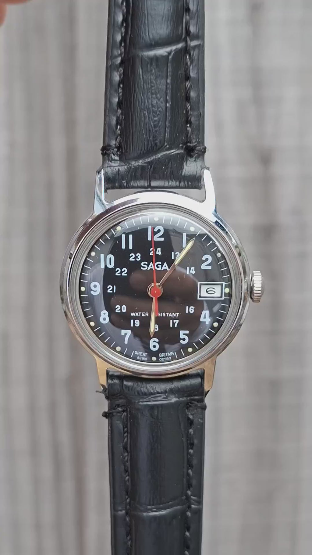 1980 Saga by Timex Military Style Manual Wind Watch – Made in Great Britain