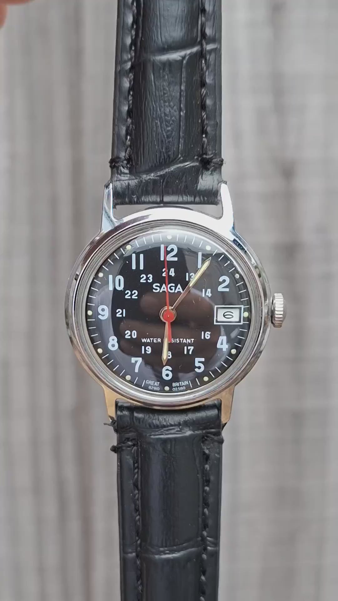 1980 Saga by Timex Military Style Manual Wind Watch – Made in Great Britain