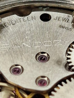Vintage Henri Sandoz & Fils 17 Jewels Mechanical Swiss Watch 1970s All Stainless Steel