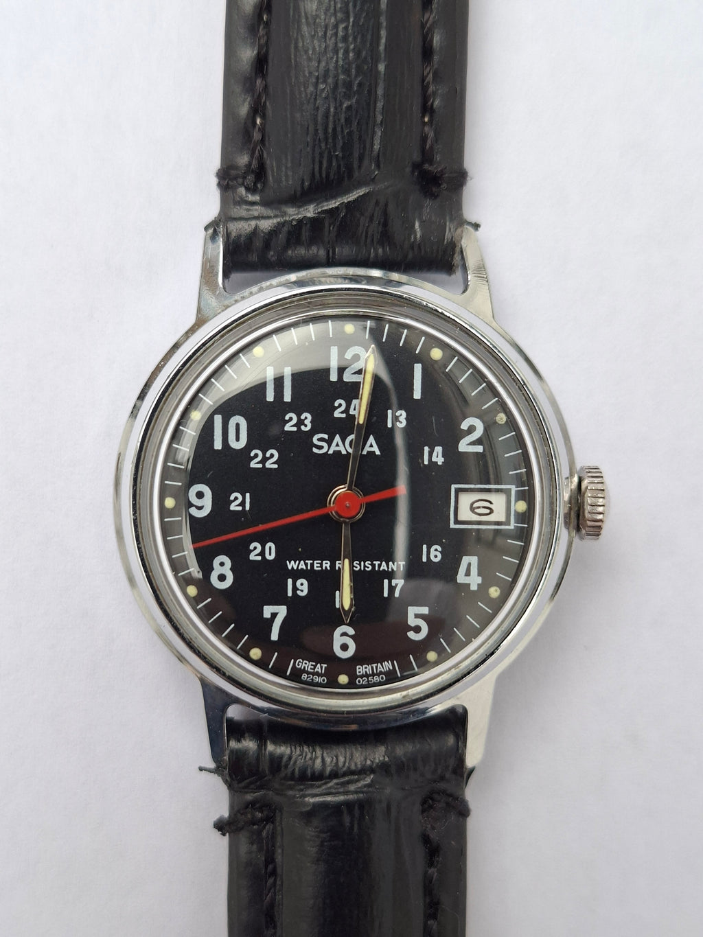 1980 Saga by Timex Military Style Manual Wind Watch – Made in Great Britain