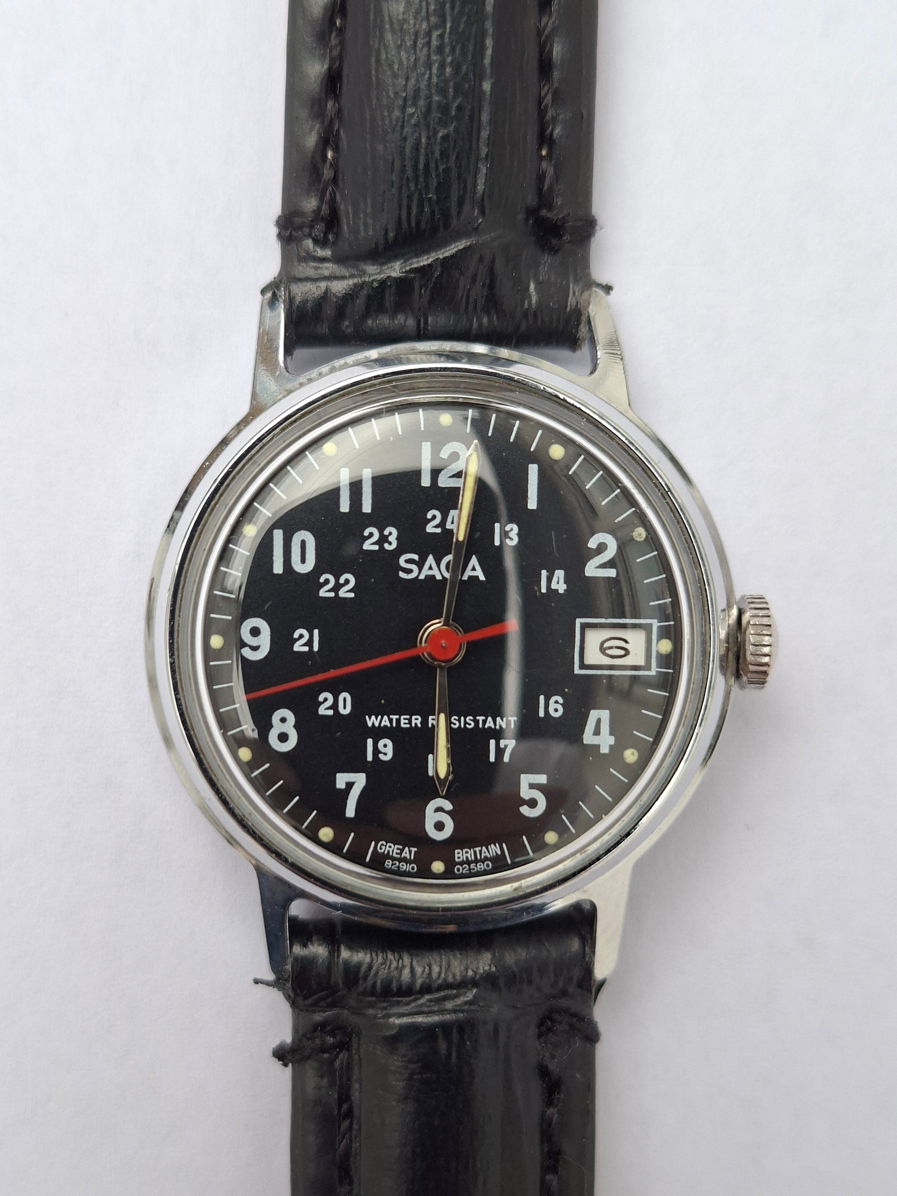 1980 Saga by Timex Military Style Manual Wind Watch – Made in Great Britain