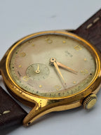 Vintage Oris 15 Jewels Star Dial Manual Wind Small Seconds Swiss Watch 1950s