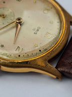 Vintage Oris 15 Jewels Star Dial Manual Wind Small Seconds Swiss Watch 1950s