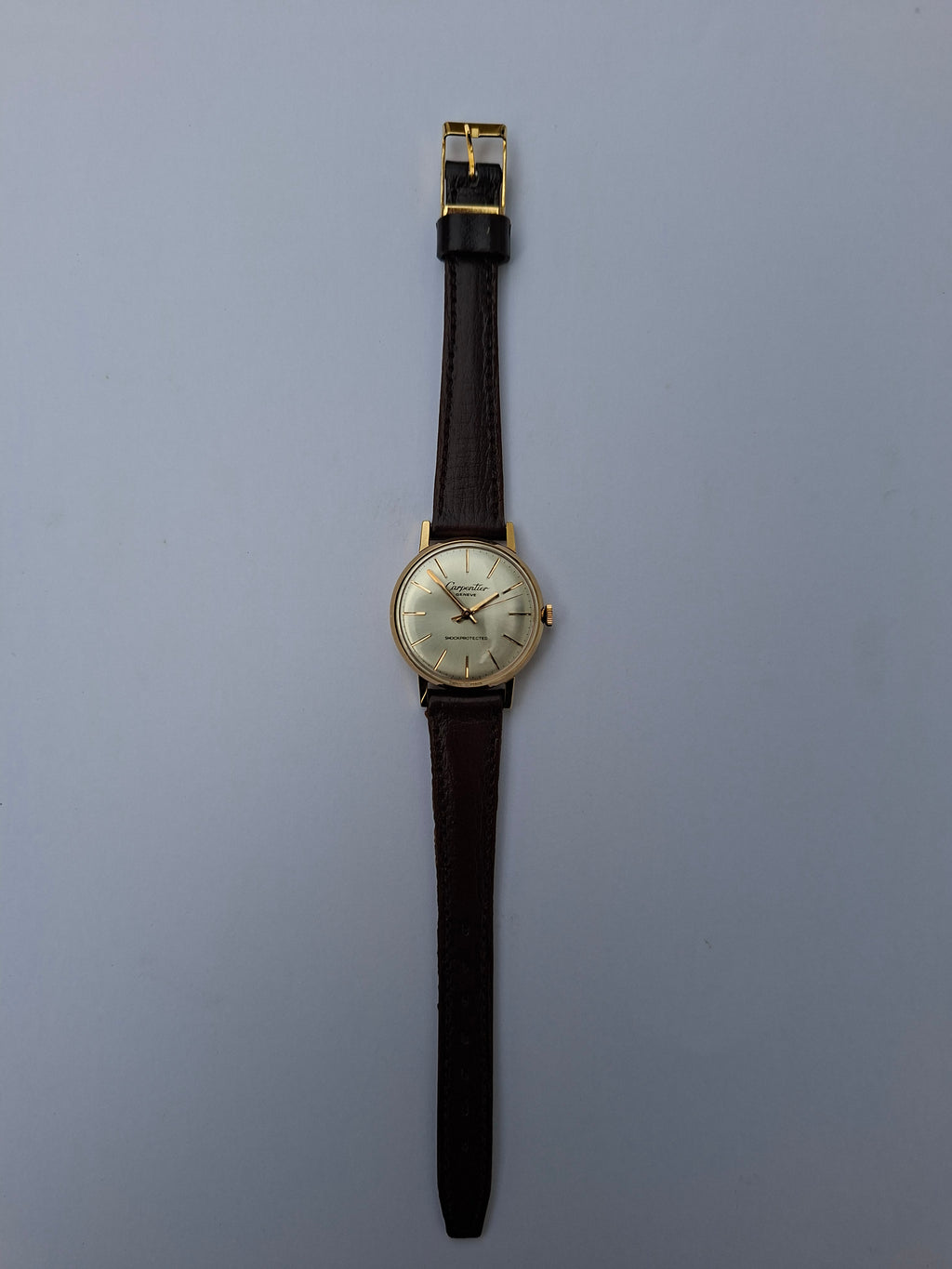 NOS Vintage Carpentier Geneve Ladies Watch 17J Swiss Manual Wind Gold Plated