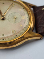 Vintage Oris 15 Jewels Star Dial Manual Wind Small Seconds Swiss Watch 1950s
