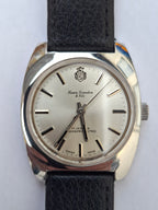 Vintage Henri Sandoz & Fils 17 Jewels Mechanical Swiss Watch 1970s All Stainless Steel