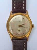 Vintage Oris 15 Jewels Star Dial Manual Wind Small Seconds Swiss Watch 1950s