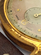 Vintage Oris 15 Jewels Star Dial Manual Wind Small Seconds Swiss Watch 1950s