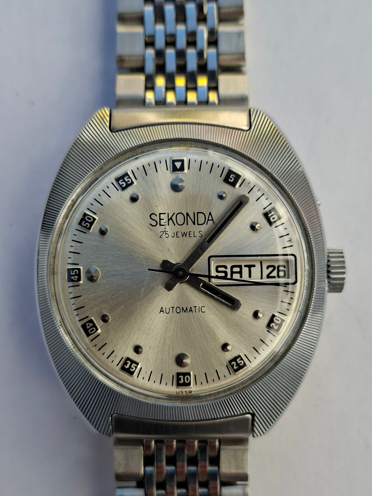 Vintage 1970s Sekonda Automatic 25 Jewels – Slava 2427 – USSR Day Date – 36.5mm